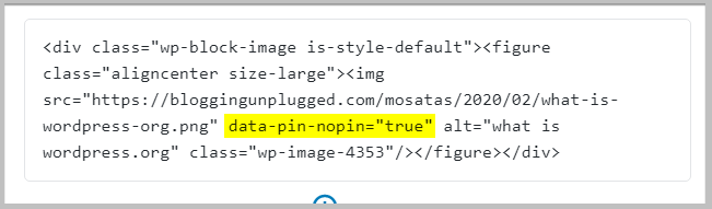 adding pinterest data-pin-no-pin-attribute