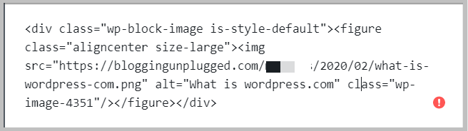 convert image block to html