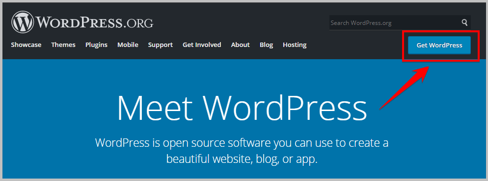 Download wordpress cms from Wordpress.org