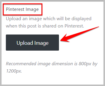 Upload hidden Pinterest image in Social Snap