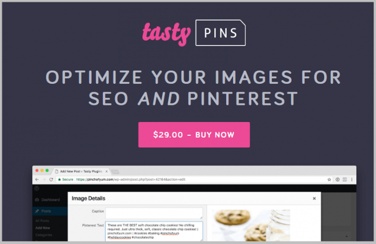 What is Tasty Pins? Features of the Pinterest Optimization Plugin