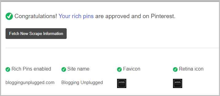 rich pins approved on pinterest