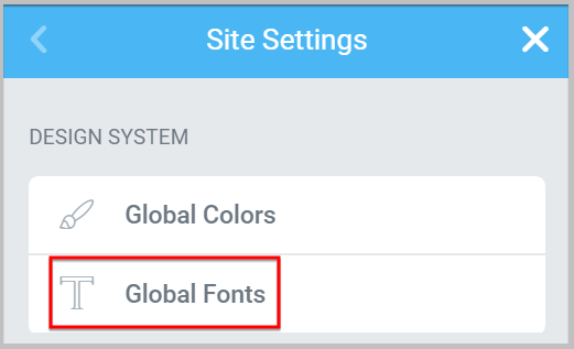 global fonts in elementor