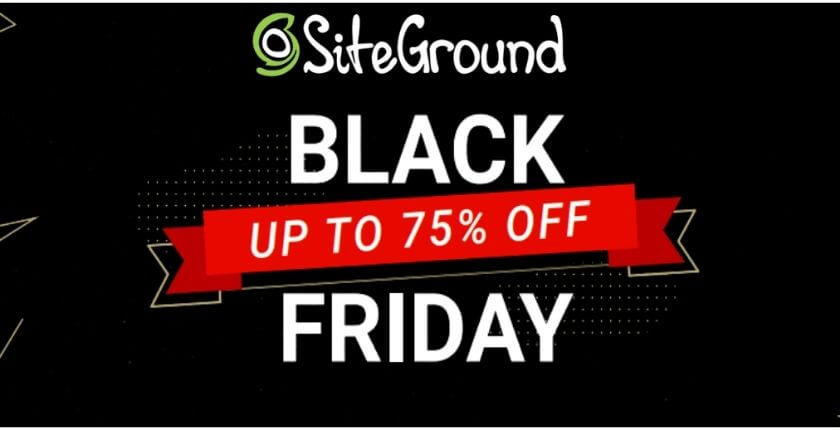 SiteGround Black Friday Deal 2022- 73% OFF on Hosting Plans