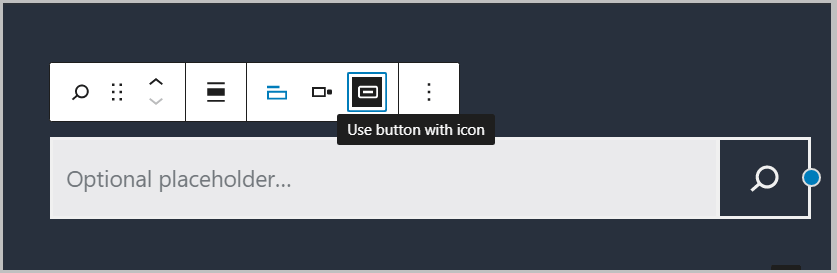 Button with an icon on search block