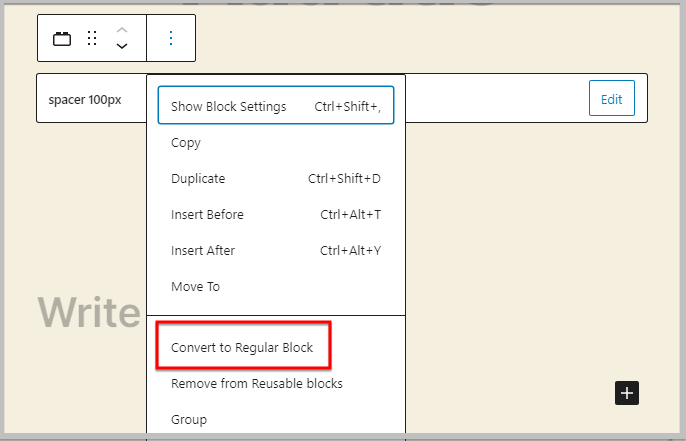 convert to regular blocks setting before WordPress 5.6