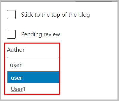 Improved post author selector in WordPress 5.6