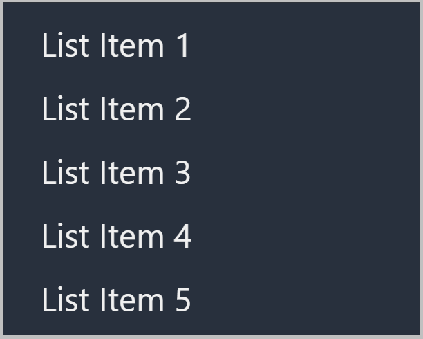 Each list item converted to heading