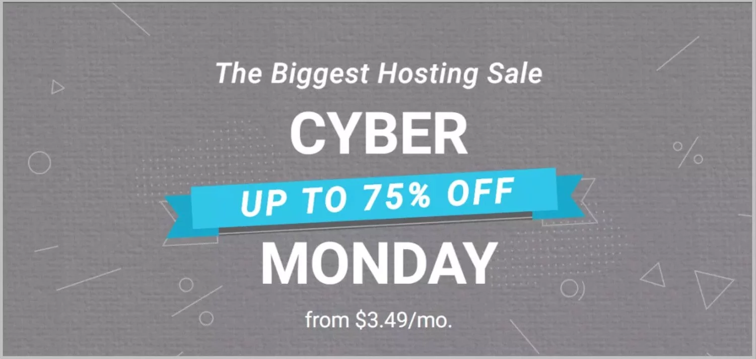 SiteGround cyber Monday Sale