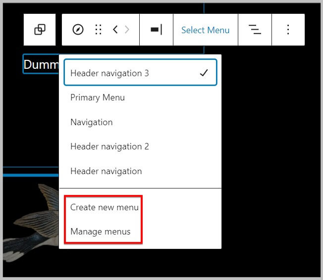 Create and manage menus using the new navigation block