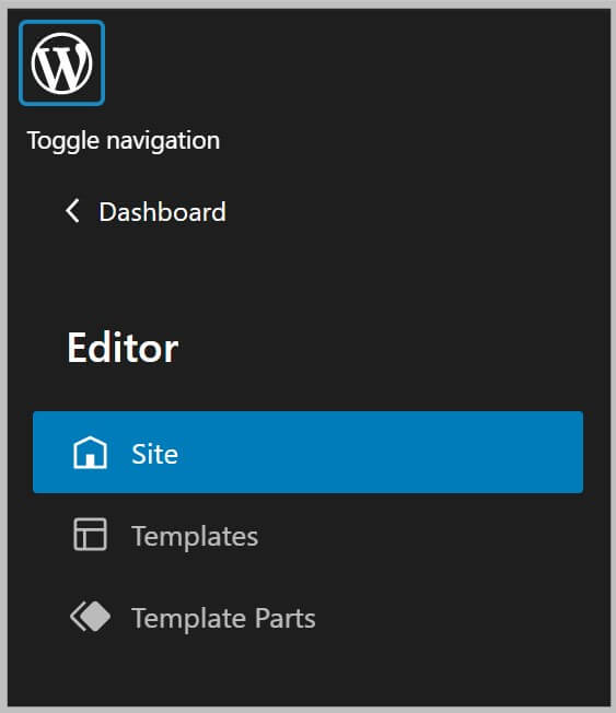 Navigation in the new WordPress 5.9 site editor