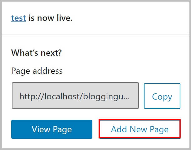 New button for creating posts in WordPress 5.9 publishing flow