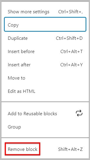 Remove block option before WordPress 5.9