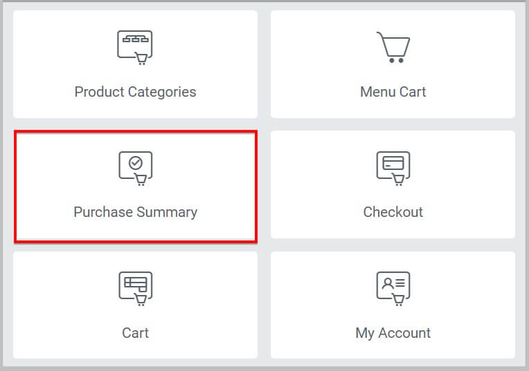New Woocommerce purchase summary widget in Elementor Pro 3.6