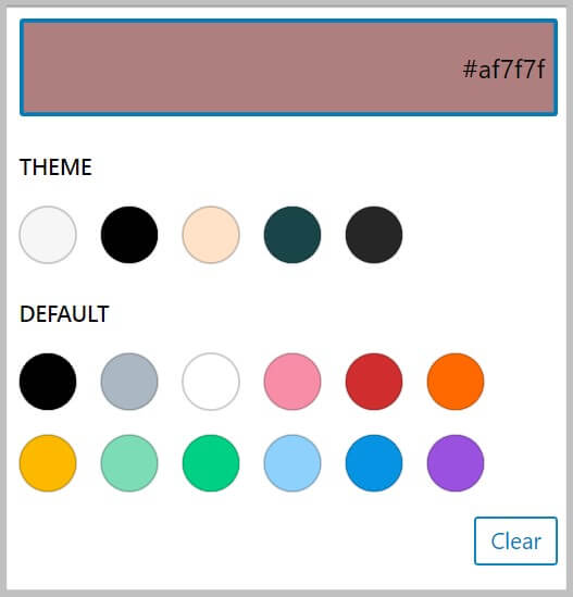 Color name missing in color panel before WordPress 6.0