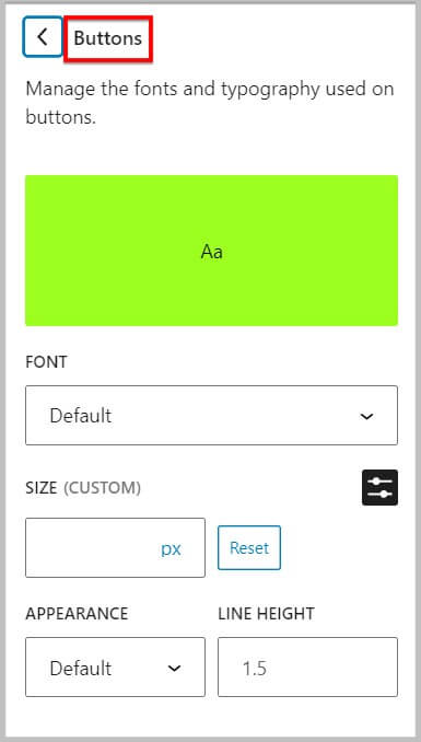 Typography for buttons in WordPress 6.1 Beta