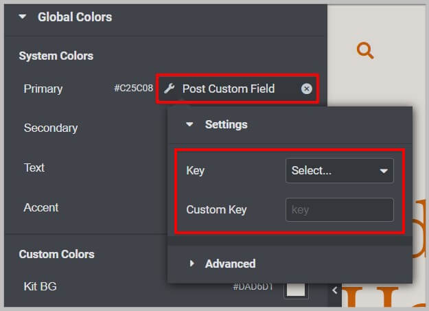 Add Dynamic Tags in Global Colors in Elementor 3.8