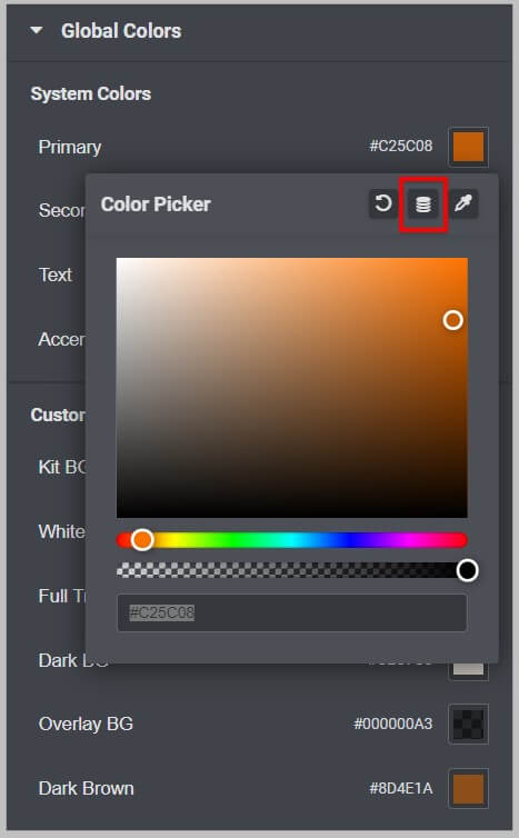 Dynamic Tags in Global Colors in Elementor 3.8