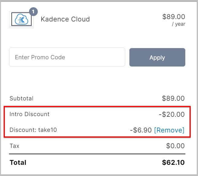 Kadence Cloud on Discount 2024