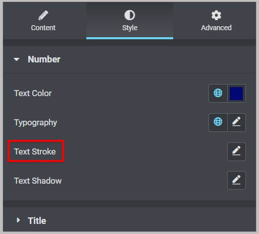 Text Stroke in Counter widget number after Elementor 3.8