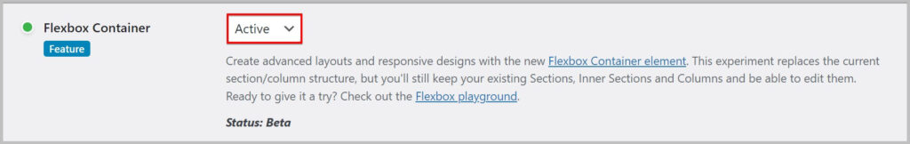 Activate Flexbox Container Experiment in Elementor 3.10