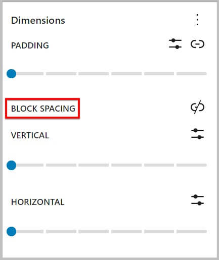 Axial Spacing in Columns Block in WordPress 6.1