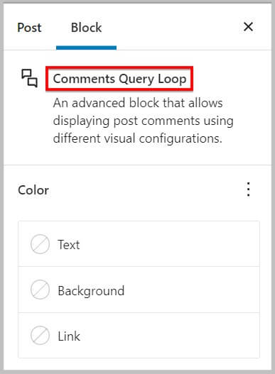 Comment Query Loop block before WordPress 6.1