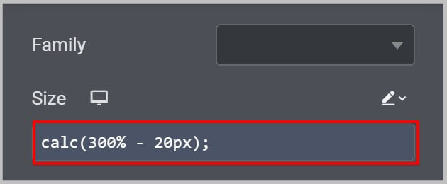 CSS Math function in Elementor 3.10