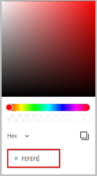 Hex values in Color picker after WordPress 6.1 update