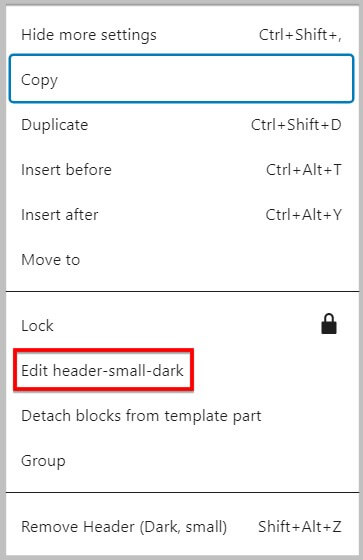 Option to edit template part before WordPress 6.1