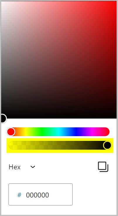 Transparency Control in Social Icons block color picker after WordPress 6.1 update