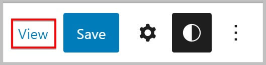 View Button in Site Editor in WordPress 6.1