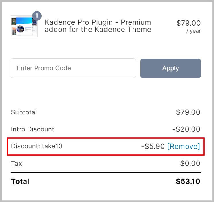 Kadence Pro Discount Code