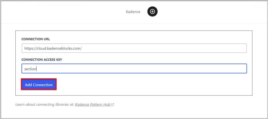 Add Sections tab in new Kadence Design Library