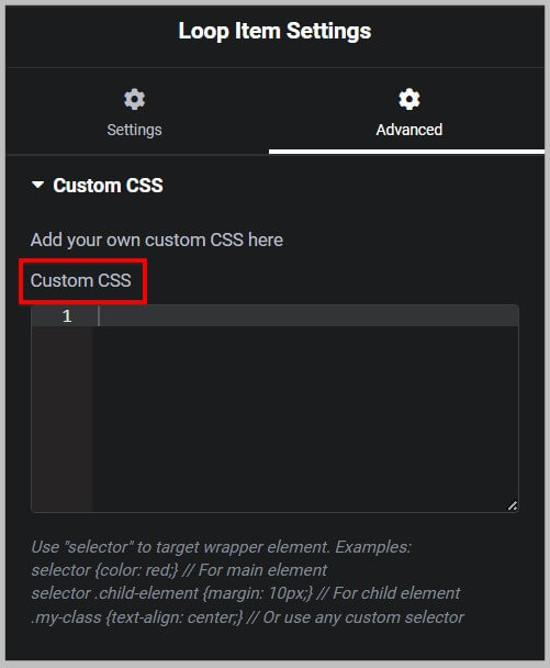Custom CSS in Loop Item after Elementor Pro 3.12