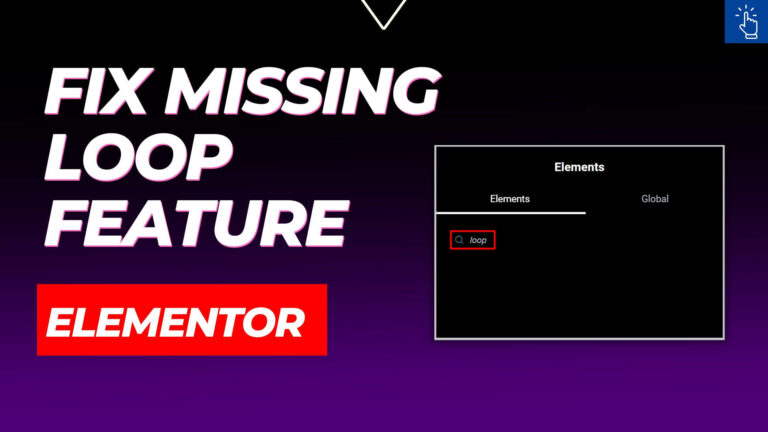 How to FIX Missing Loop Feature in Elementor