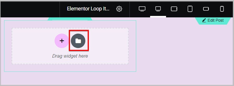 Option to use Pre-built Loop template in Elementor Pro 3.12