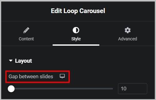 Responsive controls in gap between slides in Loop Carousel after Elementor Pro 3.12
