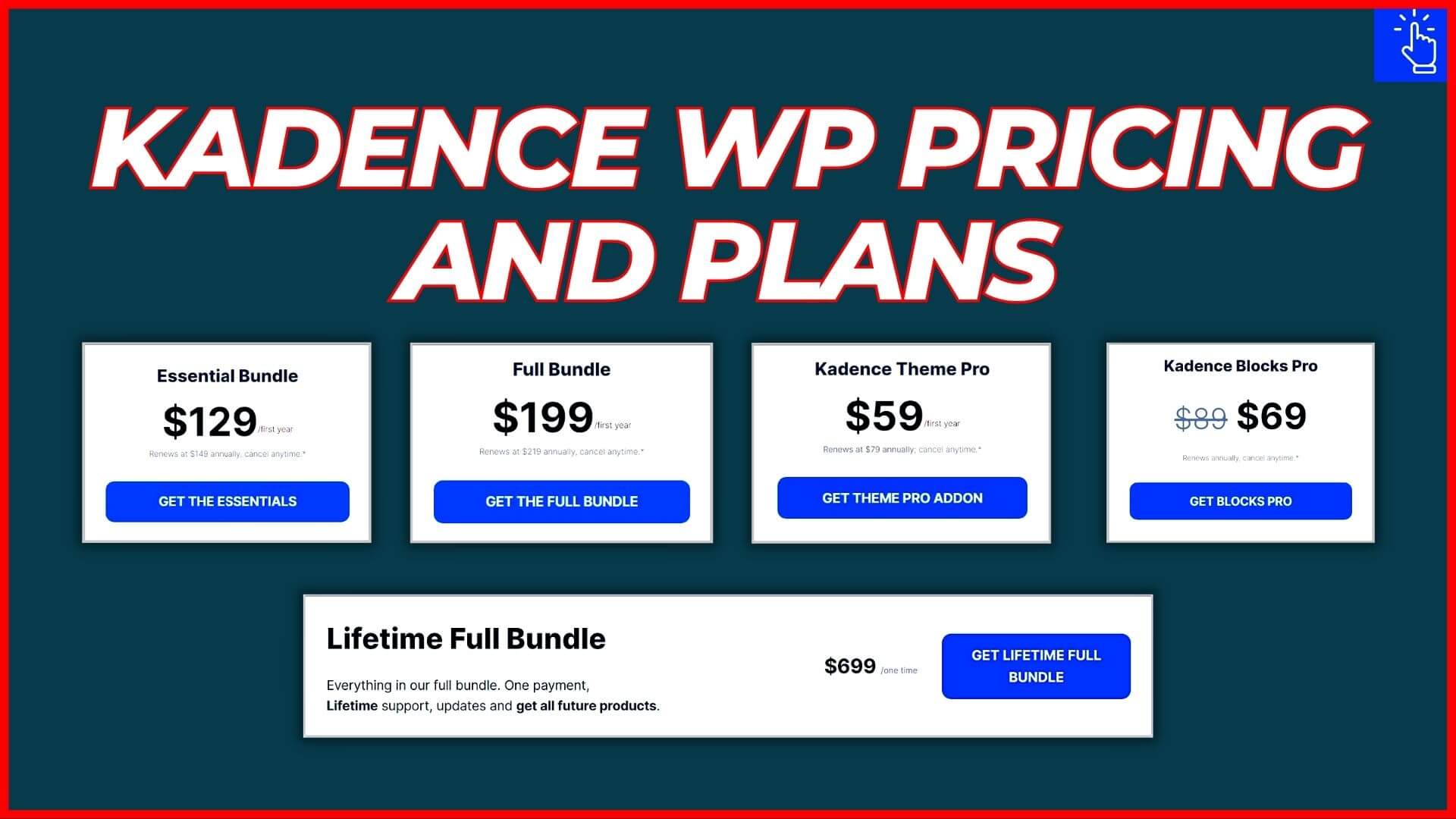 Kadence WP Pricing and Plans 2024