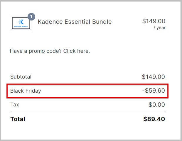 Kadence WP Black Friday 2023 discount code