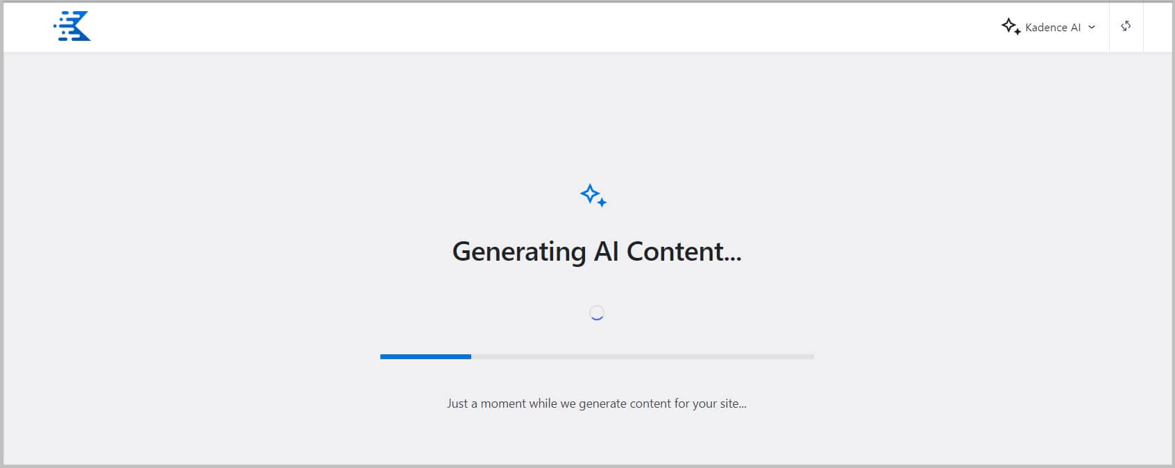 AI content generation in Kadence Starter Templates