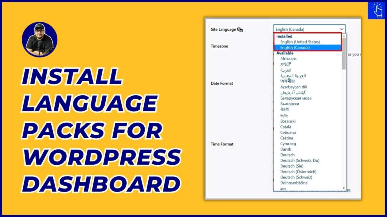 How to Install OTHER LANGUAGE Packs For WordPress Dashboard